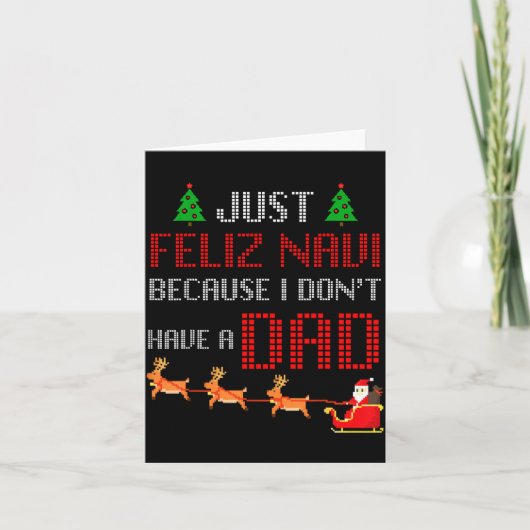 ただのフェリズナビだから私にはパパがいない面白いクリスマス カード (正面)