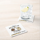 ただのブルネットとブロンドのコースター スクエアペーパーコースター (インサイチュ)