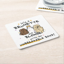 ただのブルネットとブロンドのコースター