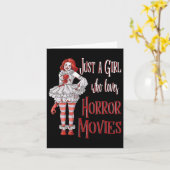 ただのホラー映画好きな女の子 ハロウィーンのピエロ カード (黄色い花)