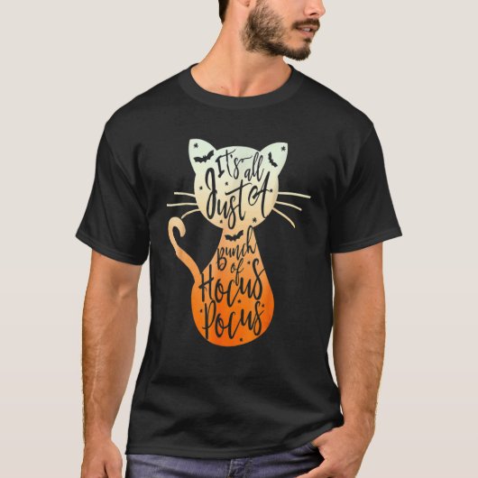 ただのホーカスポーカスのハロウィンキャット Tシャツ (正面)