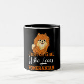 ただのポメラニア犬 ツートーンマグカップ (中央)