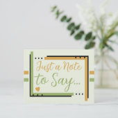 ただのメモだけど、金と緑 ポストカード (スタンド正面)