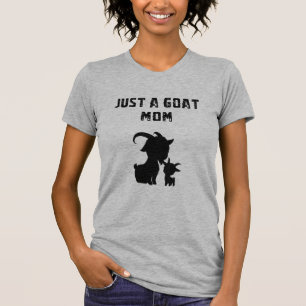 ただのヤギママ ユニークな農場動物ラブデザイン Tシャツ