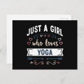 ただのヨガが好きな女の子の面白いギフト ポストカード (正面/裏面)