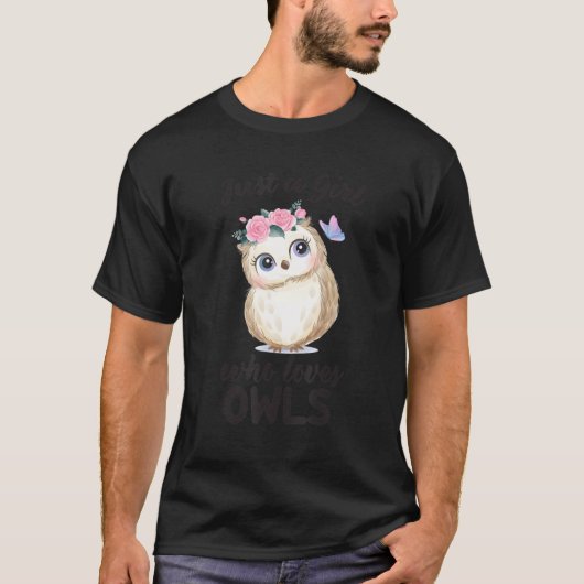 ただのワンワンが好きな女の子 鳥好きな人 Tシャツ (正面)