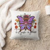 ただの位相バタフライ感動的引用文 クッション (ブランケット)