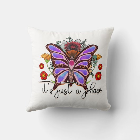 ただの位相バタフライ感動的引用文 クッション (裏面)