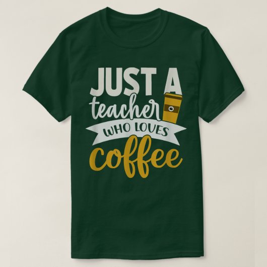 ただの先生で、コーヒーの面白いシャツEducatiが大好き Tシャツ (デザイン正面)