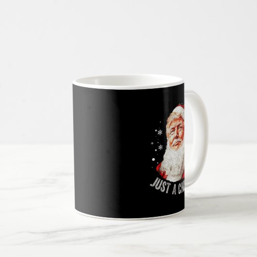 ただの冷たい男のクリスマスおもしろいサンタトランプクリスマス コーヒーマグカップ (正面右)