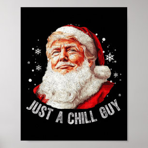 ただの冷たい男のクリスマスおもしろいサンタトランプクリスマス ポスター