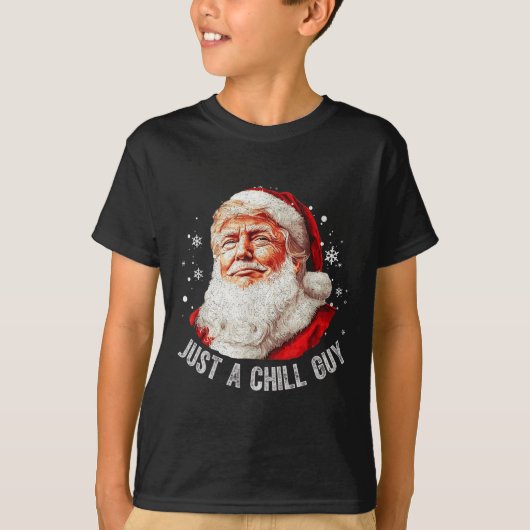 ただの冷たい男のクリスマスおもしろいサンタトランプクリスマス Tシャツ (正面)