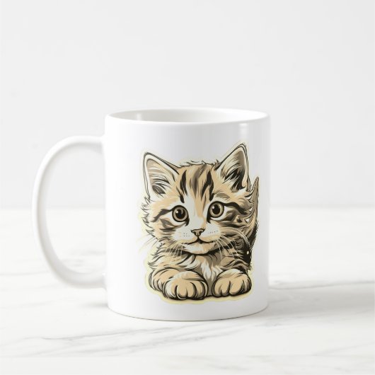 ただの可愛い子猫 コーヒーマグカップ (左)