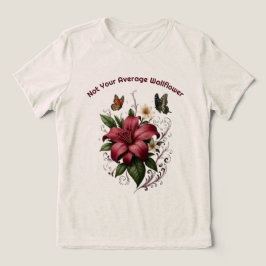 "ただの壁の花じゃない" 上品な花柄デザイン トライブレンドTシャツ