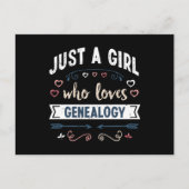 ただの女の子が家系図を愛するユーモアのギフト ポストカード (正面)
