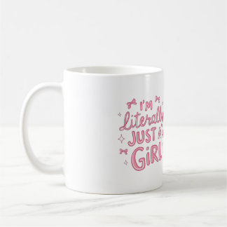 ただの女の子です ピンクのリボン 美意識 コーヒー コーヒーマグカップ