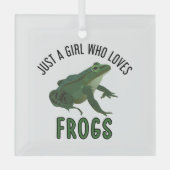 ただの女の子でカエルを愛してる ガラスオーナメント (正面)