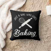 ただの女の子でベーキング クッション (ブランケット)