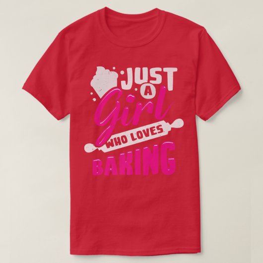 ただの女の子でベーキング Tシャツ (デザイン正面)