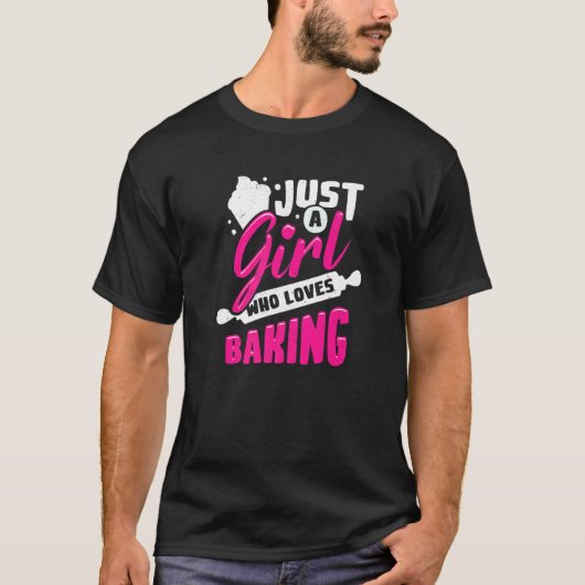 ただの女の子でベーキング Tシャツ (正面)