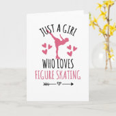 . .ただの女の子で、姿スケートで滑るスケートの贈り物が好き カード (黄色い花)