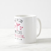 . .ただの女の子で、姿スケートで滑るスケートの贈り物が好き コーヒーマグカップ (正面右)