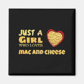 ただの女の子でmacとチーズが大好き マグネット (正面)