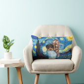 ただの女の子と彼女のダックスシュントの星の下ピル ランバークッション (椅子)