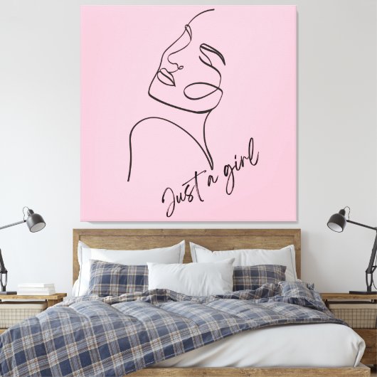 ただの女の子 キャンバスプリント (インサイチュ (寝室))