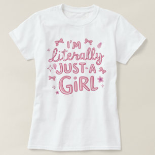 ただの女の子Tシャツ   トレンディーな女の子らしい Tシャツ