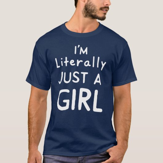 ただの女の子Tシャツ | 冗談好きな人へ Tシャツ (正面)