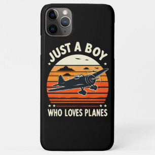 ただの少年で飛行機ヴィンテージ飛行機 iPhone 11 PRO MAXケース