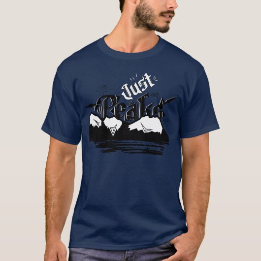 ただの山の落書きのストリートアートが面白い Tシャツ (正面)