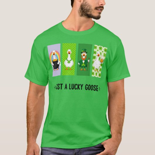 ただの幸運な鴨 ハッピーセントパトリックデー2026 Tシャツ (正面)