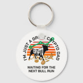 ただの暗号パパBitcoin Bull父走の日 キーホルダー (正面)