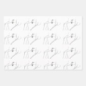 ただの棒に止まったスズメハチドリ ラッピングペーパーシート (正面3)