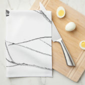 ただの棒の上の蜂雀 キッチンタオル (四つ折り)