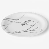 ただの棒の上の蜂雀 ペーパープレート (アングル)