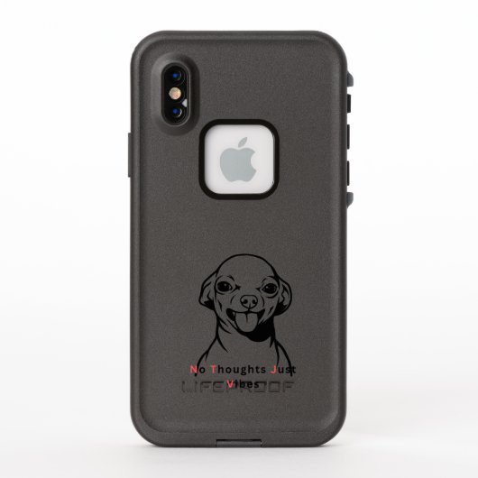 ただの波動 おかしい犬のMeme デザイン かわいい LifeProof iPhoneケース (裏面)