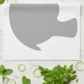 ただの灰色の象 キッチンタオル (折り畳み)