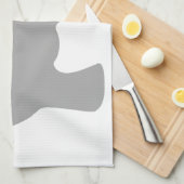 ただの灰色の象 キッチンタオル (四つ折り)