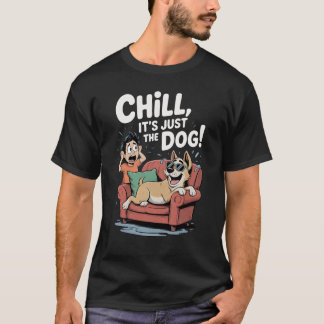 ただの犬だから気にしないで 面白い犬のオーナー カートゥーン Tシャツ