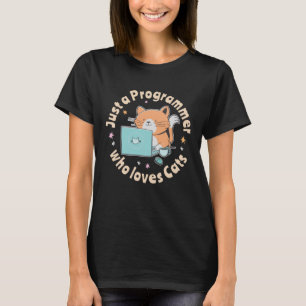 ただの猫好きプログラマー Tシャツ