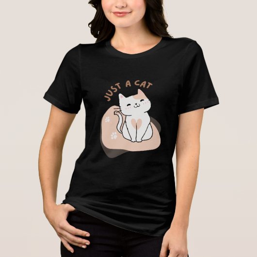 ただの猫 かわいい猫好き トライブレンドＴシャツ (正面)