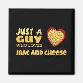 ただの男でmacとチーズが大好き マグネット (正面)