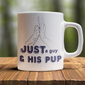 ただの男と彼のpupハイビング マグカップ