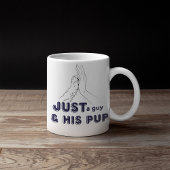 ただの男と彼のpupハイビング マグカップ