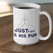ただの男と彼のpupハイビング マグカップ