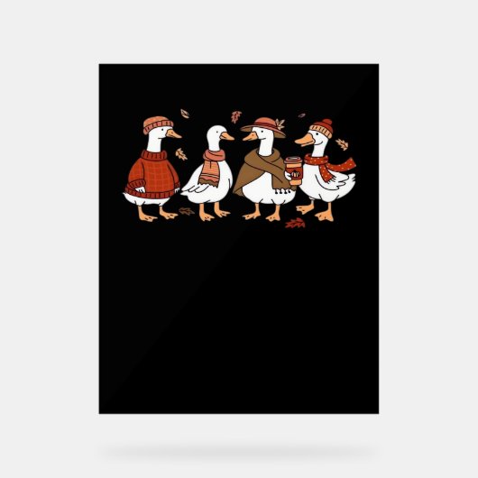 ただの秋グース特大Tシャツ アクリルサイン (正面)