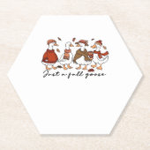 ただの秋グース特大Tシャツ ペーパーコースター (正面)